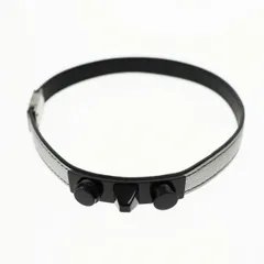 サンローラン パリ SAINT LAURENT PARIS スタッズ レザー チョーカー シルバー ブランド古着ベクトル 中古 ☆AA★●▲ 251024のサムネイル
