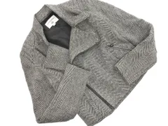 UNIQLO ユニクロ CARINE ROITFELD カリーヌ ロワトフェルド ウール混 ライダース ジャケット sizeS/グレーｘ黒 ◇■ レディース