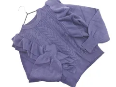 GRL グレイル ケーブル編み フリル ニット セーター sizeM/紺 ◇■ レディース