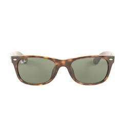 Ray Ban レイバン サングラス | ニュー ウェイファーラー サングラス (NEW WAYFARER / RB2132-F) | ブラウンハバナフレーム グリーンレンズ | 52□18 | イタリア製 ブランド 眼鏡【メンズ】【中古】