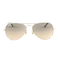 Ray Ban レイバン サングラス | アビエーター ティアドロップ サングラス | シルバーフレーム ブラウングラデーションレンズ | 58□12 | イタリア製 ブランド 眼鏡【メンズ】【中古】