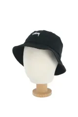 STUSSY (MEN - S) コットン ロゴ バケットハット