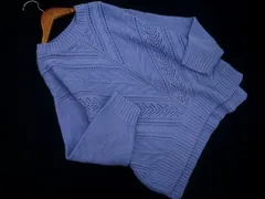 SM2 サマンサモスモス 透かし編み ニット セーター sizeF/水色 ◇■ レディース