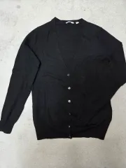 UNIQLO ブラック Vネック カーディガン
