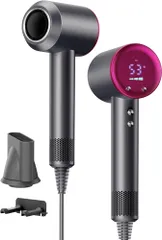 【Vovobeo】ドライヤー 大風量 【革新版! 風温可視化】 高濃度マイナスイオン ヘアドライヤー 速乾 美髪 高速ドライヤー 1400W 40m/s高風速 4段階温度調節&3段階風量 AIスマート温度制御