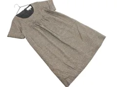 BEAUTY & YOUTH ビューティ&ユース ユナイテッドアローズ ウール混 総柄 半袖 Aライン ワンピース sizeS/白ｘ黒 ◇■ レディース