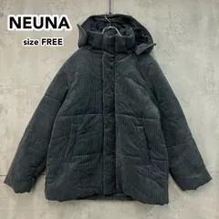 NEUNA ヌナ コーデュロイ 中綿 ダウンジャケット ブルゾン F グレー ユニセックス 2018年 匿名配送 即購入OK カジュアル ストリート 韓国系 防寒 アウター 秋冬 ★ ◇■