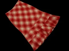 ef-de エフデ ウール混 チェック スカート size9/白ｘ赤 ◇■ レディース