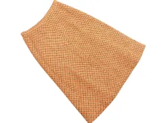 23区 ウール混 総柄 Aライン 台形 スカート size38/茶ｘオレンジ ◇■ レディース