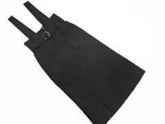 nano universe ナノユニバース スリット ベルト付き ジャンパー スカート size36/黒 ■■ レディース