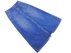 nano universe ナノユニバース スリット ロング デニムスカート size36/青 ■■ レディース