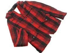 BEAMS ビームス ウール混 チェック フーデッド ジャケット sizeS/赤ｘ黒 ◇■ メンズ