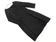 NATURAL BEAUTY BASIC ナチュラルビューティーベーシック ウール100% Aライン ワンピース sizeL/黒 ◇■ レディース