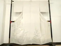 平和屋着物●本加賀友禅作家　柿本一郎　訪問着　群れ鳥　正絹　逸品　AABE3453ck