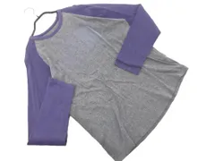 THE NORTH FACE ザノースフェイス ロゴ 長袖 ラグラン Tシャツ sizeL/紺ｘグレー ◇■ メンズ