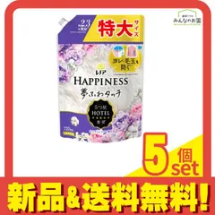 レノアハピネス 夢ふわタッチ リラックスナイト ホワイトムスク 720mL (詰め替え用) 5個セット まとめ売り