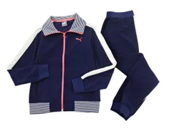 PUMA プーマ ジャージ上下 セットアップ size上M下L/紺 ■■ レディース