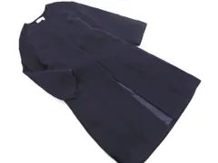 BEAUTY & YOUTH ビューティ&ユース ユナイテッドアローズ ウール混 ノーカラー ロング コート sizeS/紺 ◇■ レディース