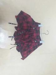 地雷系パンク, y2k, ゴスパンク, ゴスLook, アクセサリー, レッドCHECK, スカート