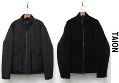 G552/美品 TAION リバーシブルダウンジャケット ハイネック L 黒