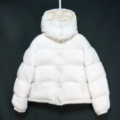 MONCLER モンクレール DAOS GIUBBOTTO ダオス フード付き ベルベット ダウン ジャケット オフホワイト ０サイズ H20931A00146 596C3