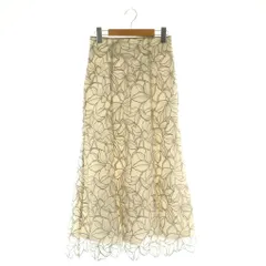 マイストラーダ Mystrada 23AW オーガンジー刺繍ナロースカート ロング 34 アイボリー /MY ■OS