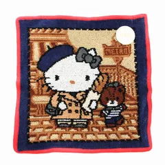 イエナ IENA アンファン ENFANT フェイラー FEILER別注 パリスハローキティ PARIS HELLO KITTY タオルハンカチ ハンドタオル 25×25 タグ付き 紺 ネイビー 赤 レッド /YT