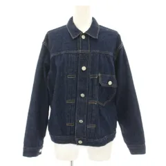 オアスロウ orslow プリーツフロントデニムブラウス デニムジャケット ジージャン Gジャン アウター S 紺 ネイビー 506BB /YTのサムネイル