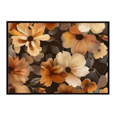 【B4サイズ（約25x36cm）】【lh-poster-5533】アーストーン アースカラー ブラウン 茶色 花 フラワー 植物 ブーケ 絵画 イラストポスター インテリア  アート