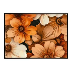 【B4サイズ（約25x36cm）】【lh-poster-5535】アーストーン アースカラー ブラウン 茶色 花 フラワー 植物 ブーケ 絵画 イラストポスター インテリア  アート