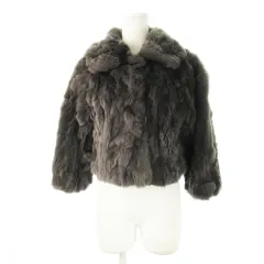 アンタイトル UNTITLED ファージャケット ショート丈 ラビットファー 毛皮 M グレー /CK4 ■GY18