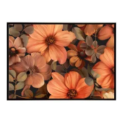 【B3サイズ（約36x51cm）】【lh-poster-5543】アーストーン アースカラー ブラウン 茶色 花 フラワー 植物 ブーケ 絵画 イラストポスター インテリア  アート