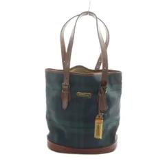 ポロ ラルフローレン POLO RALPH LAUREN トートバッグ ショルダー PVC レザー ブラックウォッチ ロゴ 緑 グリーン ■GY18 /MQ