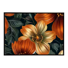 【B4サイズ（約25x36cm）】【lh-poster-5550】アーストーン アースカラー ブラウン 茶色 花 フラワー 植物 ブーケ 絵画 イラストポスター インテリア  アート