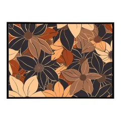 【B4サイズ（約25x36cm）】【lh-poster-5552】アーストーン アースカラー ブラウン 茶色 花 フラワー 植物 ブーケ 絵画 イラストポスター インテリア  アート