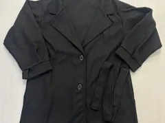 リボンベルト付きショートコート レディース アウター ジャケット ブラック 韓国風 上品 スタイリッシュ