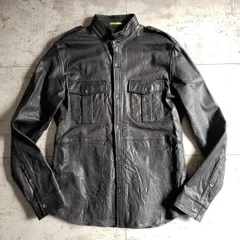 タケオキクチ ☆ ラムレザー ジャケット 2 ブラック レザー シャツジャケット TAKEOKIKUCHI