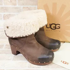 UGG アグ ☆ リネア 2way ムートン ショートブーツ 23 USA６ブーツ LYNNEA  ブラウン系 ムートンブーツ