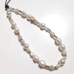 【訳あり】パール スマホ ストラップ クラシックパール ケースティファイ