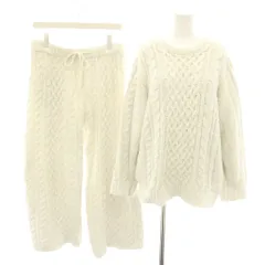 ジェラートピケ gelato pique ルームウェア セットアップ 上下 スフレアランプルオーバー 長袖 イージーパンツ F 白 ホワイト /YT