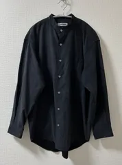 U.P. renoma ブラック スタンドカラーシャツ