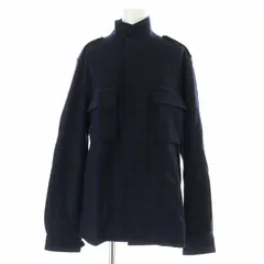 アーペーセー A.P.C. ウールジャケット チェック スタンドカラー XS 紺 ネイビー /AT ■OSのサムネイル