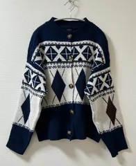 Doula Doula アーガイル柄ニットカーディガン