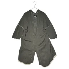 Y's(ワイズ) S/S knit Long cardigan 半袖 ロング ニット カーディガン 2 グレーのサムネイル