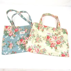 キャスキッドソン トートバッグ 2点セット 花柄 PVCコーティング 鞄 カバン ブランド まとめて レディース Cath Kidston 【中古】