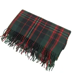 ラルフローレン ストール ひざ掛け ウール チェック 大判 ブランド レディース ブラック×レッド×グリーン RALPH LAUREN 【中古】