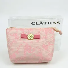 クレイサス ポーチ 化粧ポーチ カメリア柄 ブランド レディース ピンク CLATHAS 【中古】のサムネイル