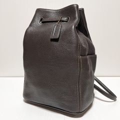 ルーデフルール【美品 ITALY】レザー 巾着 ハンドバッグ ショルダー 