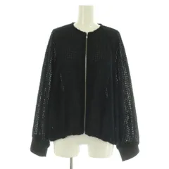 シンプリシテェ SIMPLICITE 24SS フェザーシフォンブルゾン シアー ジップアップ ブラック /MY ■OSのサムネイル