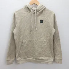 G■アンダーアーマー/UNDER ARMOUR プルオーバーパーカー/裏起毛 1322031【M】ベージュ系/men's/15【中古】■